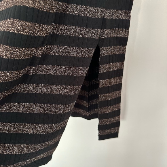 Banana Republic Metallic Striped Midi Dress, P/XS - Picture 2 of 4